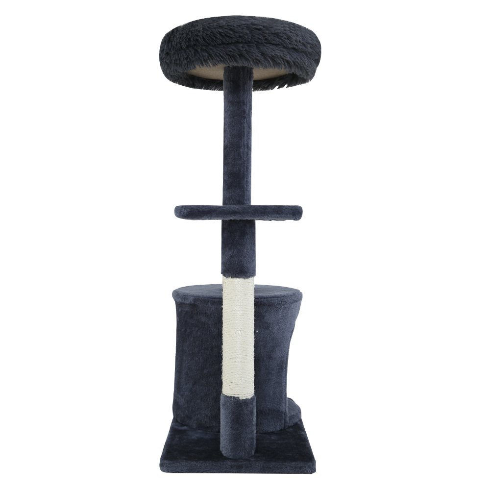 i.Pet Cat Tree 94cm Scratching Post Tower Scratcher Condo House Wood Trees Grey - Image 4