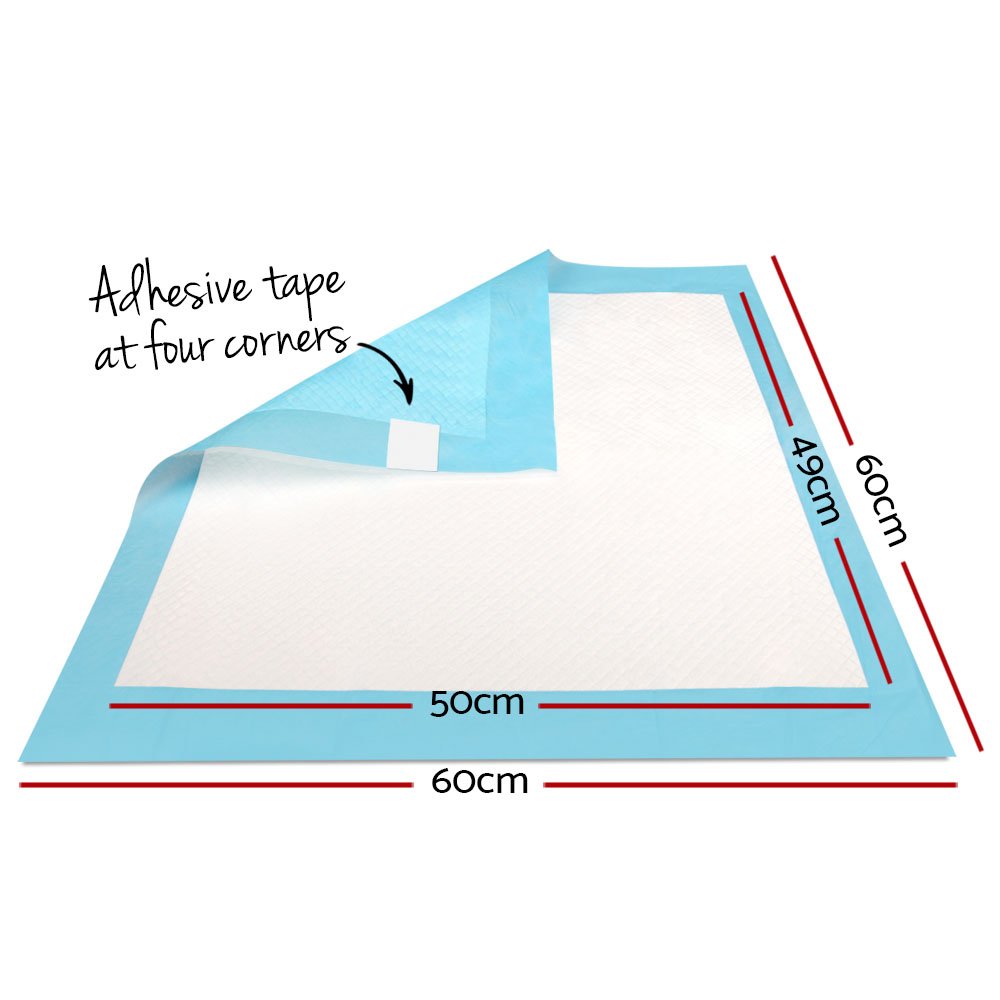 i.Pet Pet Training Pads 200pcs 60x60cm Puppy Dog Toilet Pee Indoor Super Absorbent Blue - Image 2