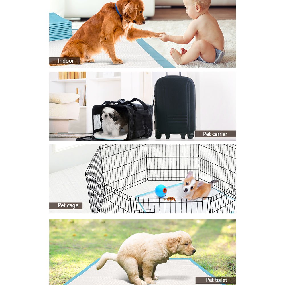 i.Pet Pet Training Pads 200pcs 60x60cm Puppy Dog Toilet Pee Indoor Super Absorbent Blue - Image 6